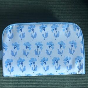 Estee Lauder Light Blue Floral Cosmetic Pouch
